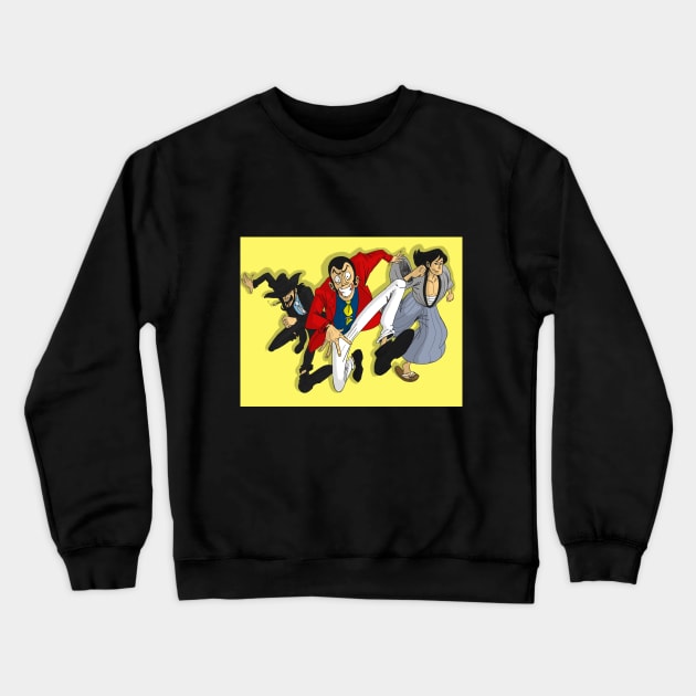 Lupin Jigen Goemon Crewneck Sweatshirt by giuliadrawsstuff